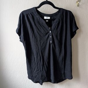 linen blend Henley top